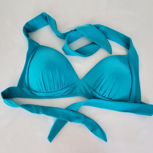 Venus Aqua Blue Bikini Set Triangle Top 32/36 Moderate Adjustable Tie Bottom 10 - Picture 2 of 8